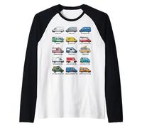 Types of Vans Educational Vehicles Boys Girls Kids Raglan Baseball Tee