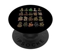 Types of Venomous Snakes - Herpetology Science Chart PopSockets Adhesive PopGrip