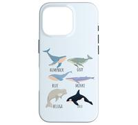 Types Of Whale Species Chart Ocean Mammals Fish Animal Guide Case for iPhone 16 Pro
