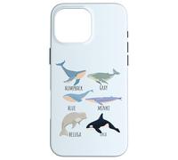 Types Of Whale Species Chart Ocean Mammals Fish Animal Guide Case for iPhone 16 Pro Max