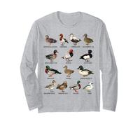 Types of Wild Ducks Species Identification Chart Long Sleeve T-Shirt