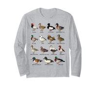Types of Wild Ducks Species Identification Chart Long Sleeve T-Shirt