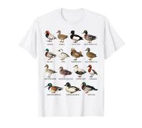 Types of Wild Ducks Species Identification Chart T-Shirt