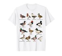 Types of Wild Ducks Species Identification Chart T-Shirt