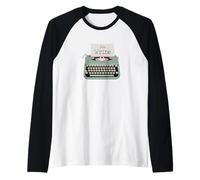 Typewriter Funny Mr Right Raglan Baseball Tee