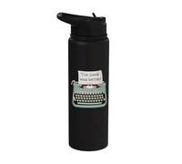 Typewriter Funny The Book was Better Stainless Steel Insulated Water Bottle