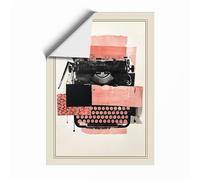 Typewriter Geometry Mid-Century Unframed Wall Art Print A4 (29.7×21cm), Wall Decor for Living Room, Bedroom, Office & Home, Art Gift