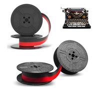 Typewriter Ink Ribbon, Pack of 2, Typewriter Nylon Typewriter Ink Ribbon, Typewriter Ink Ribbon with Double Spool for OKI ML80, 81, 82, 83, 92, 93, TEC EPS600, MA1100, M2600, UNDERWOOD (Double Round)