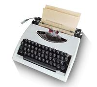 Typewriter Machine - Portable Manual Vintage Classic Retro Style Writing Tool for Writers - Durable and Nostalgic Word Processor