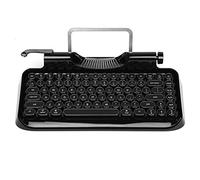 Typewriter Style Mechanical Wired & Wireless Keyboard with Tablet Stand, Bluetooth Connection