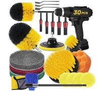 TYPHEERX Car Cleaning Kit Detailing Brush Detail Wheel Cleaning Brush Air Conditioner Mouth Brushes for Car Motorcycle Bike Cleaning Wheels Interior Exterior Leather Dashboard Vents Set of 30