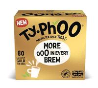 Typhoo Gold • Luxury Black Tea • 80 Tea Bags • Smooth, Full-Bodied Taste • Everyday Blend • Rainforest Alliance Certified • Ethical Sourcing • Crafted for Everyday Luxury • Made in the UK