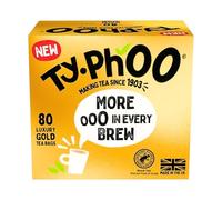 Typhoo Gold Luxury Tea Bags 80 Pack 250g - Smooth & Full-Bodied Black Tea - Everyday British Brew - Includes Gifty Goodness Shopping List