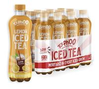 Typhoo • Iced Tea • Lemon Flavour • 500ml x 12 • Ready-to-Drink Ice Tea • Zesty Refreshing Citrus • Made with Northumbrian Spring Water & Real Fruit Juice in the UK • Low Calorie