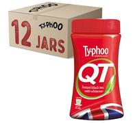 Typhoo QT • Instant One Cup Tea with Whitener • 12 x 125g Tub • Makes Up to 60 Cups of Instant Tea • Creamy, Sweet & Convenient • Just Add Hot Water • No Teabags or Milk Needed