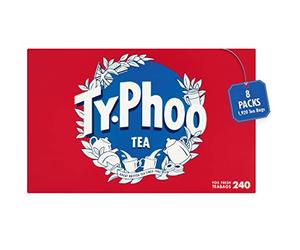 Typhoo Tea Bags | English Breakfast for Large Households & Catering | Pack of 8 x 240 Teabags