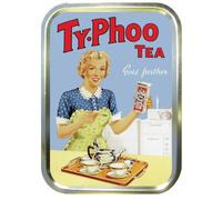TYPHOO TEA GOLD 2oz TOBACCO TIN,STORAGE TIN,BAIT TIN
