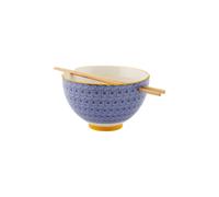 Typhoon World Foods Noodle Bowl & Chopsticks in Blue, Size 16cm, Ceramic | Charlies