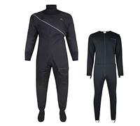 Typhoon Beadnell Ezeedon Full Zip Front Waterproof Suit with Under-Fleece - Black/Grey - Breathable & Waterproof