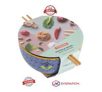 Typhoon World Foods Noodle Bowl With Chopsticks - Stoneware & Bamboo - 800ml