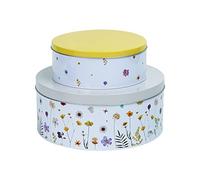 Typhoon Botanics Set of 2 Metal Cake Tins Flower Print Medium & Large 1401.427
