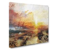 Typhoon Coming by Joseph Mallord William Turner Canvas Print | Gallery Wrapped 30mm Frame Wall Art | 14x14 inches | Ready to Hang | Modern Picture | Living Room Bedroom Lounge Office
