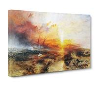 Typhoon Coming By Joseph Mallord William Turner Canvas Print | Gallery Wrapped 30mm Frame Wall Art | 20x14 inches | Ready to Hang | Classic Picture | Living Room Bedroom Lounge Office