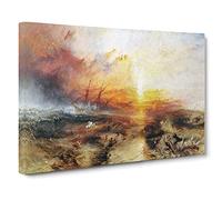 Typhoon Coming By Joseph Mallord William Turner Canvas Print | Gallery Wrapped 30mm Frame Wall Art | 30x20 inches | Ready to Hang | Classic Picture | Living Room Bedroom Lounge Office