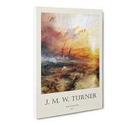 Typhoon Coming By Joseph Mallord William Turner Exhibition Museum Painting Canvas Wall Art Print Ready to Hang, Framed Picture for Living Room Bedroom Home Office Décor, 30x20 Inch (76x50 cm)