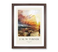 Typhoon Coming By Joseph Mallord William Turner Exhibition Museum Painting Framed Print | A3 Walnut Framed Wall Art | Ready to Hang | Modern Historical Picture | Living Room Bedroom Lounge Office
