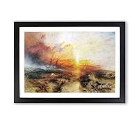 Typhoon Coming by Joseph Mallord William Turner Framed Print | A2 Black Framed Wall Art | Ready to Hang | Modern Nature Picture | Living Room Bedroom Lounge Office