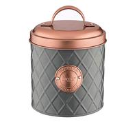 Typhoon Henrik Grey Stainless Steel Sugar Storage Cannister with Copper Lid