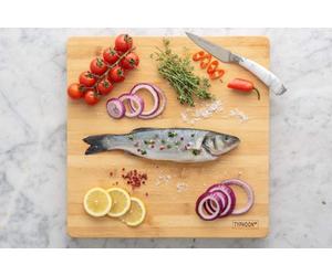 Typhoon Large Butchers Block Wooden Chopping Board Square Cutting Block 37Cm X 3.5Cm