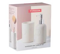 Typhoon Living Cream 500ml Dispenser and 600ml Tumbler Set