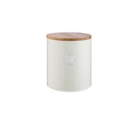 Typhoon Living Cream Cookie Storage Tin 3.4L - Airtight Bamboo Lid, Durable Colour-Coated Steel