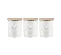 Typhoon Living Cream Tea, Coffee & Sugar Storage Canister Set