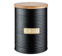 Typhoon Living Kitchen Tea Coffee Sugar, Bread Bin, Pasta Storage Tins - Black