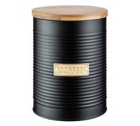 Typhoon Living Kitchen Tea Coffee Sugar, Bread Bin, Pasta Storage Tins - Black