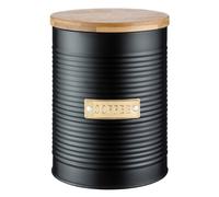 Typhoon Living Otto Airtight Coffee Storage Canister with Bamboo Lid, 1.4 Litre, Matte Black / Gold