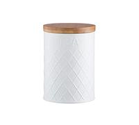 Typhoon Living White Embossed Tea Storage Caniste