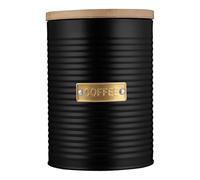 Typhoon Living Otto Airtight Coffee Storage Canister with Bamboo Lid, 1.4 Litre, Matte Black / Gold