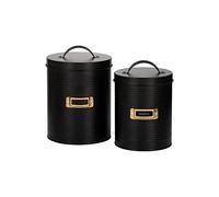 Typhoon Otto Kitchen Storage Canisters Set of 2 - Black