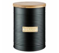 Typhoon Living Otto Airtight Coffee Storage Canister with Bamboo Lid, 1.4 Litre, Matte Black / Gold