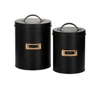 Typhoon Otto Kitchen Storage Canisters Set of 2 - Black