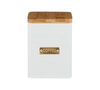 Typhoon White Otto Square Storage Canister - COFFEE
