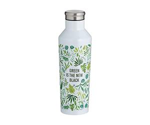 Typhoon PURE Steel Water Bottle | Double Walled | Leak-Proof and Condensation-Free | Insulated Reusable Bottle with Wide Neck |Keeps Cold for 24 Hours,Hot for 12 Hours |Green is the New Black, 500 ml