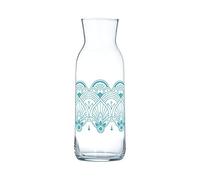 Typhoon World Foods Carafe | Durable Quality Glass with Mandala Decoration | Decanter For Wine, Water and Cocktails | 1.2 Litre