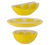 Typhoon World Foods Lemon Oval Bowl, Round Platter & Bowl Set