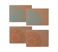 Typhoon World Foods Cork Placemat Set Heat Resistant Natural Cork Mats Protects Counters and Table Tops 4 Piece Set, 290mm x 210mm x 20mm
