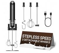 Typhur InstaWhisk Handheld Milk Frother, Variable Speed 1600-10000 RPM, 3 Detachable Whisks Heads, USB-C Rechargeable Coffee Frother Whisk for Latte, Cappuccino, Flat White, Hot Chocolate, Oat Milk